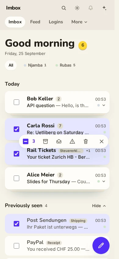A · Centred card, full screen at 390 px
